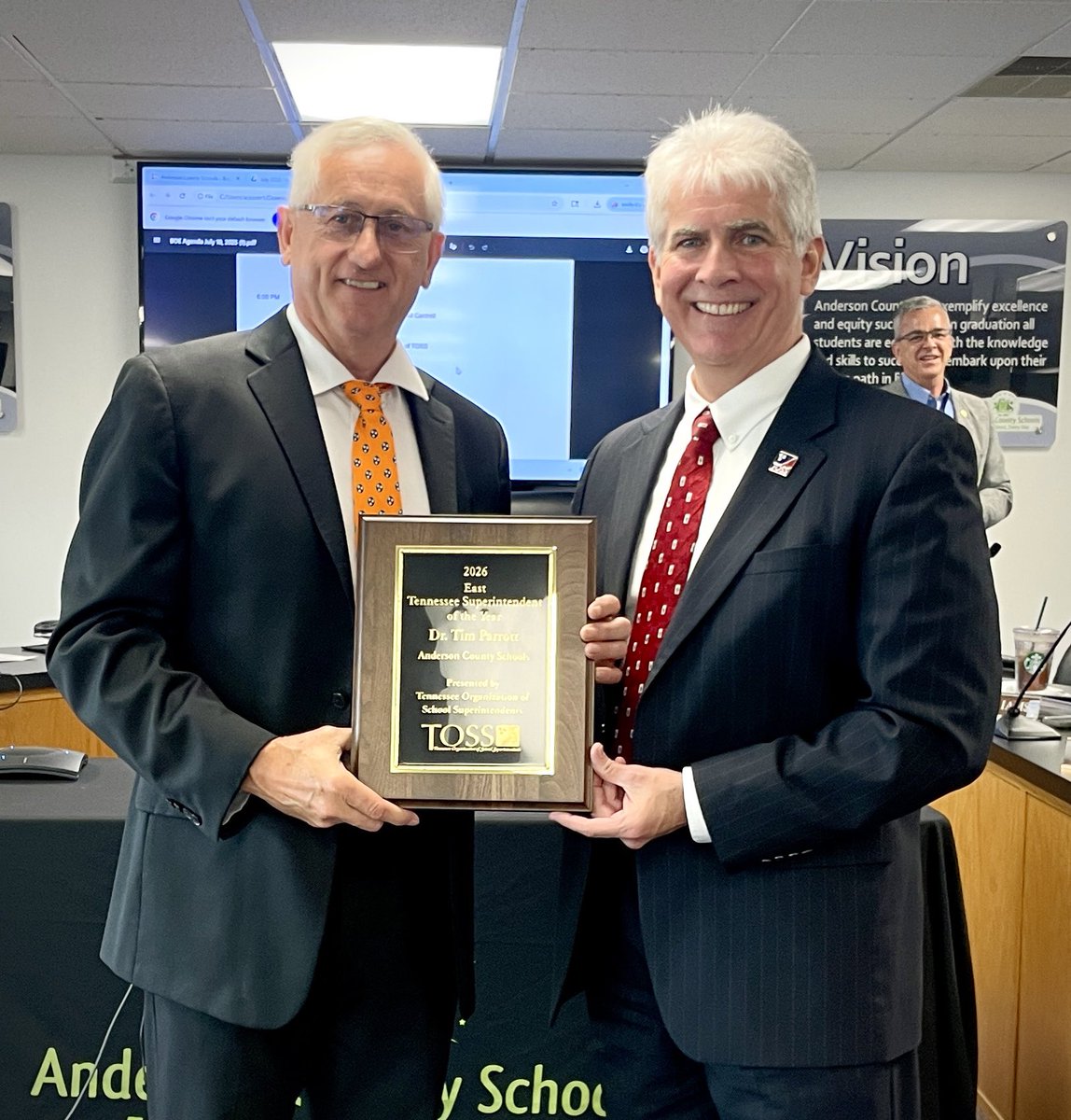 TOSS (@tosstn1975) on Twitter photo Please join us in congratulating Dr. Tim Parrott from <a href="/ACSchoolsTN/">Anderson County Schools TN</a> for being named the 2026 East Superintendent of the Year! ๐ Please join us in congratulating Dr. Tim Parrott from <a href="/ACSchoolsTN/">Anderson County Schools TN</a> for being named the 2026 East Superintendent of the Year! ๐