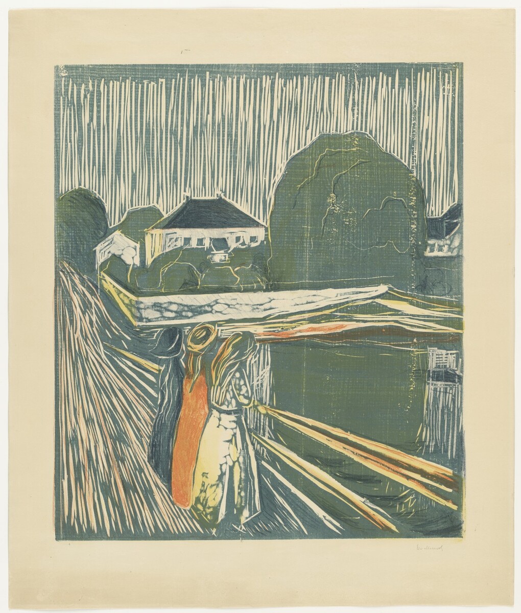 The Girls on the Bridge (Pikene på broen), 1919–20 #artbots #munch