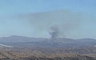 engineco16's tweet photo. #RecheFire Evacuations Warning for areas MOE 0372 & MOE 0372B. Hey @CALFIRERRU the Mt David firecam has a great view of the fire. #RecheCanyon #MorenoValley https://t.co/RJ2n5BtSQI