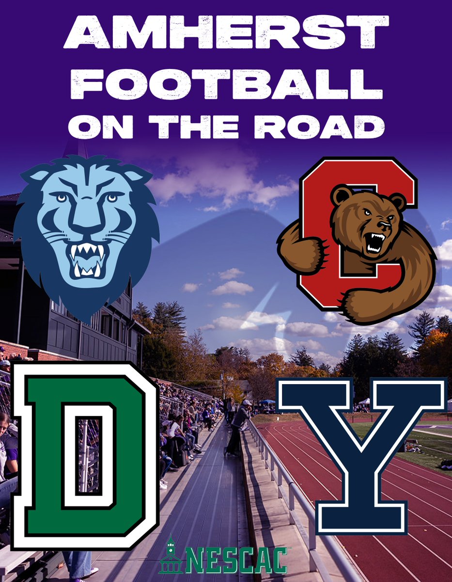 Amherst College Football (@amherstcollfb) on Twitter photo ‼️‼️ON THE ROAD ‼️‼️
Our staff will be in attendance at these camps today looking for elite Student-Athletes.
COLUMBIA
WR - <a href="/CoachKenMaxwell/">Coach Maxwell</a>
YALE -
OL - <a href="/CoachMBallard/">Matt Ballard</a>
DARTMOUTH
STC - <a href="/eaugustin1/">Eddy Augustin</a>
CORNELL
DB - <a href="/CoachYoung5/">Antonio Young</a> ‼️‼️ON THE ROAD ‼️‼️
Our staff will be in attendance at these camps today looking for elite Student-Athletes.
COLUMBIA
WR - <a href="/CoachKenMaxwell/">Coach Maxwell</a>
YALE -
OL - <a href="/CoachMBallard/">Matt Ballard</a>
DARTMOUTH
STC - <a href="/eaugustin1/">Eddy Augustin</a>
CORNELL
DB - <a href="/CoachYoung5/">Antonio Young</a>