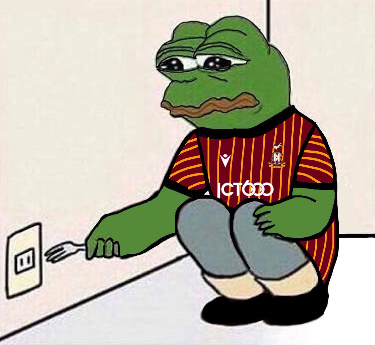 bcafctalhah's tweet image. Regardless of the overall look of the home kit, I've got you covered for the upcoming season bantams.
Updated depressed city frog meme. I think this will come in quite handy this season.
#BCAFC