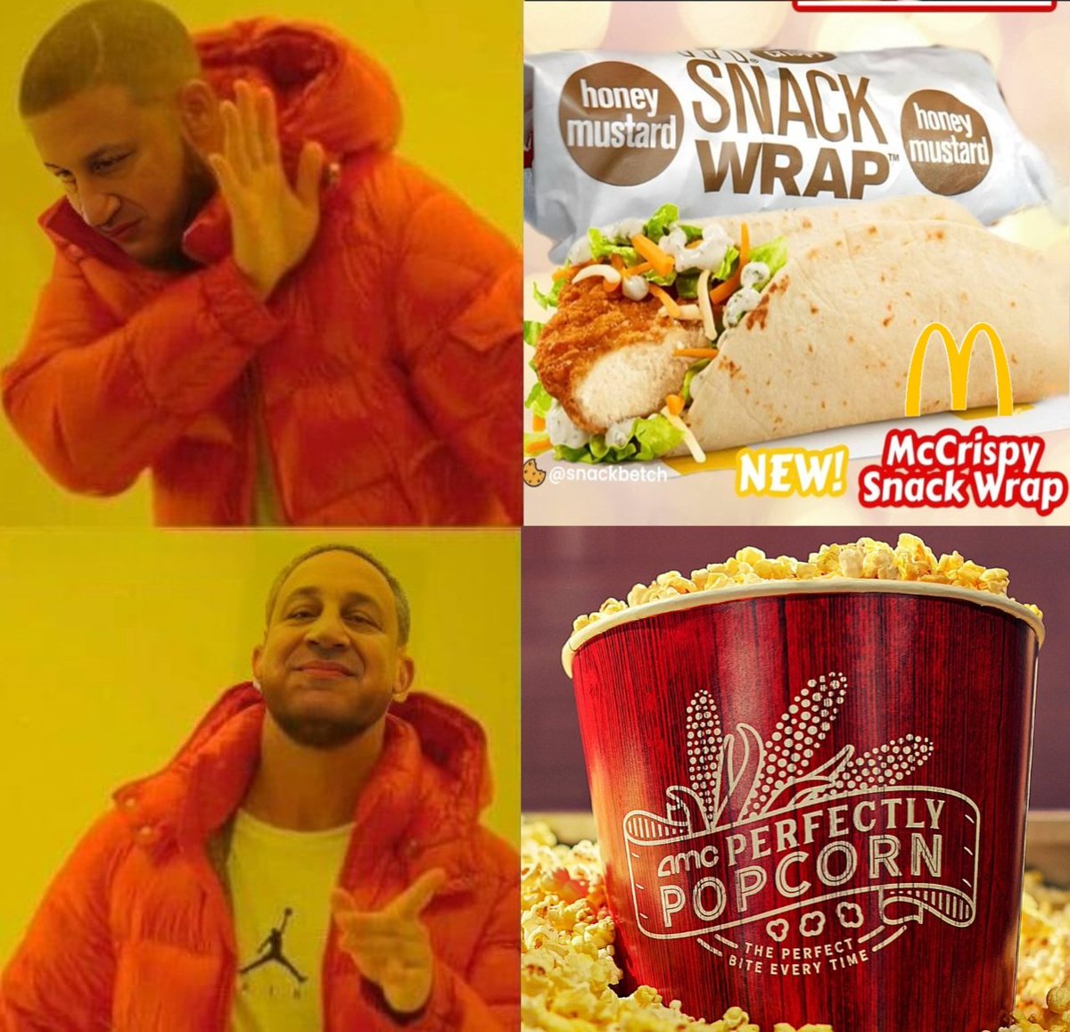 I just tried the new #McDonalds Snack Wrap and it did not taste like my childhood.
#AMCPerfectlyPopcorn &gt;
#SnackWraps