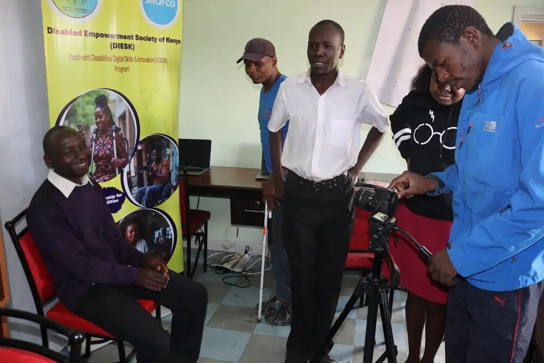 DIESKORG's tweet photo. After  months of intensive training, youth participants with visual, physical, and psychosocial disabilities under our DIESK Digital Skills @hope2shine https://t.co/H0Y6YtVFfL https://t.co/OLxXNfye0r