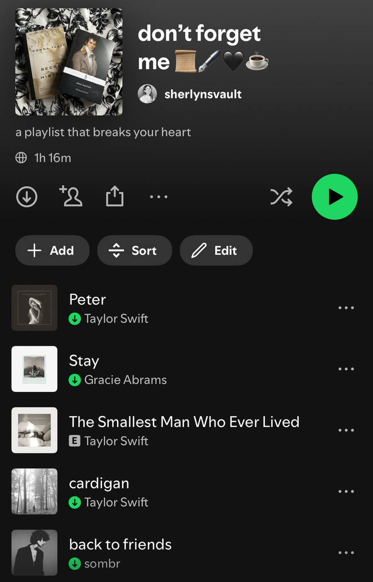 sherlynsvault's tweet image. Imagine yourself listening to this playlist with earphones on, tears running down your face, walking in the crip autumn night of Edinburgh, and the cobblestone streets are covered in rain.
#PlaylistPitch #Q #ROM #R #darkacademia #amquerying
open.spotify.com/playlist/2ifax…