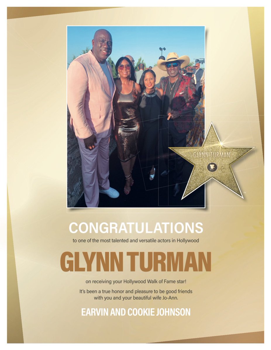 MagicJohnson's tweet image. FYI since we couldn’t be there, we took out an ad in Variety celebrating Glynn and his achievement!