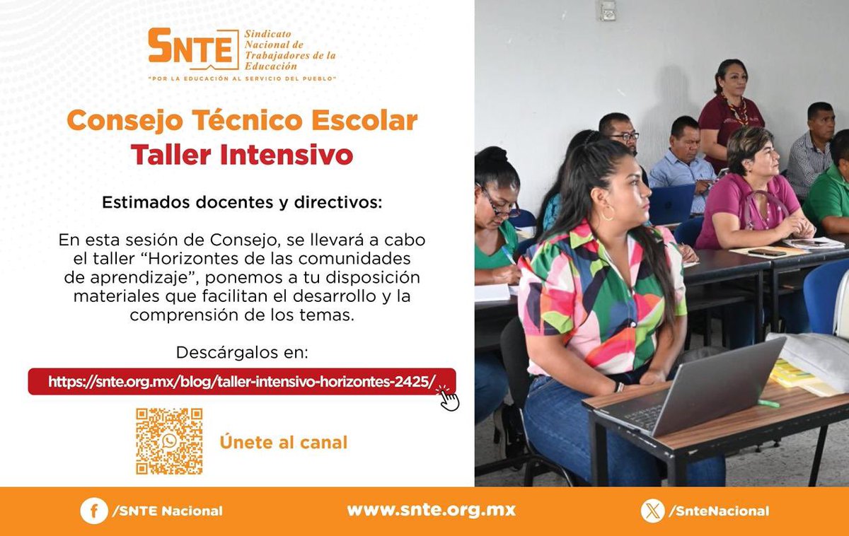 📢 ¡Aviso importante!

👩🏻‍🏫👨🏻‍🏫 El taller "Horizontes de las comunidades de aprendizaje" será parte del próximo #CTE intensivo.
Accede a materiales aquí:👇
share.google/koAHdEVbrhQvdX…