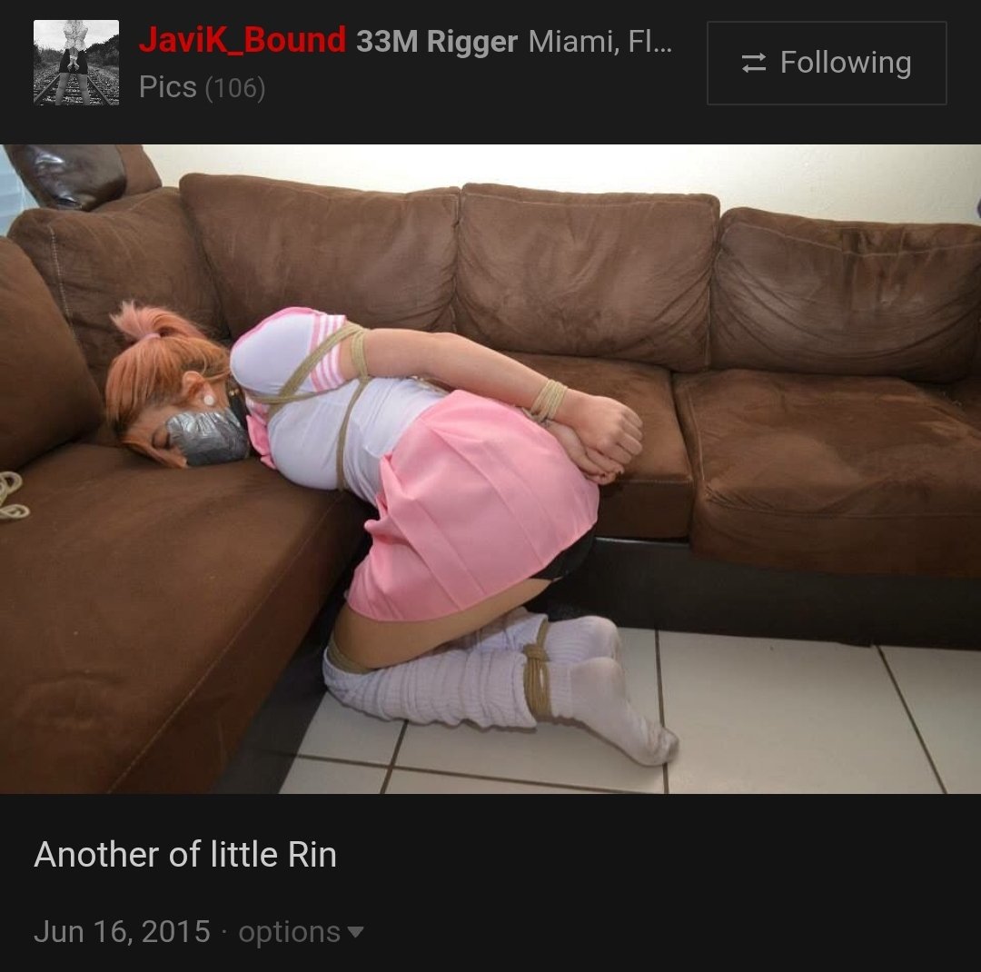 some of my favorite work from Javik, bondage model is Little Rin.  Javik used to be active on Deviant Art, then was active on Fet Life.  Not sure of any other info, also this photo was from 2015 so 10 years ago.