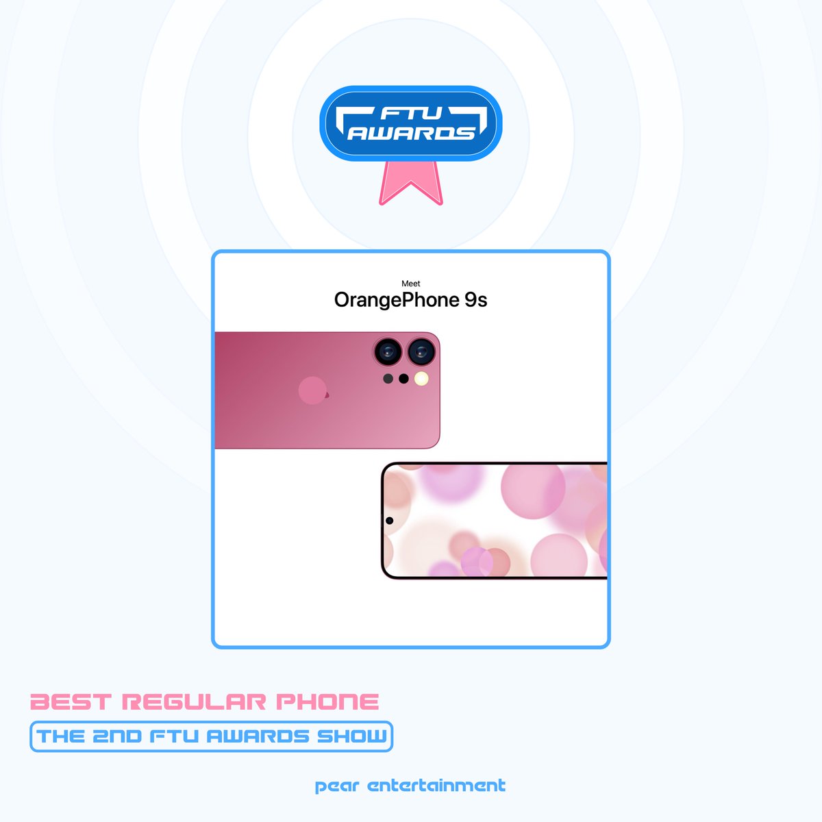 FTUAwards's tweet photo. The winner for the 2nd FTU Awards' Best Regular Phone is... the OrangePhone 9s by @OrongeInc! 🎉

#The2ndFTUAwards https://t.co/e2txTJyheE