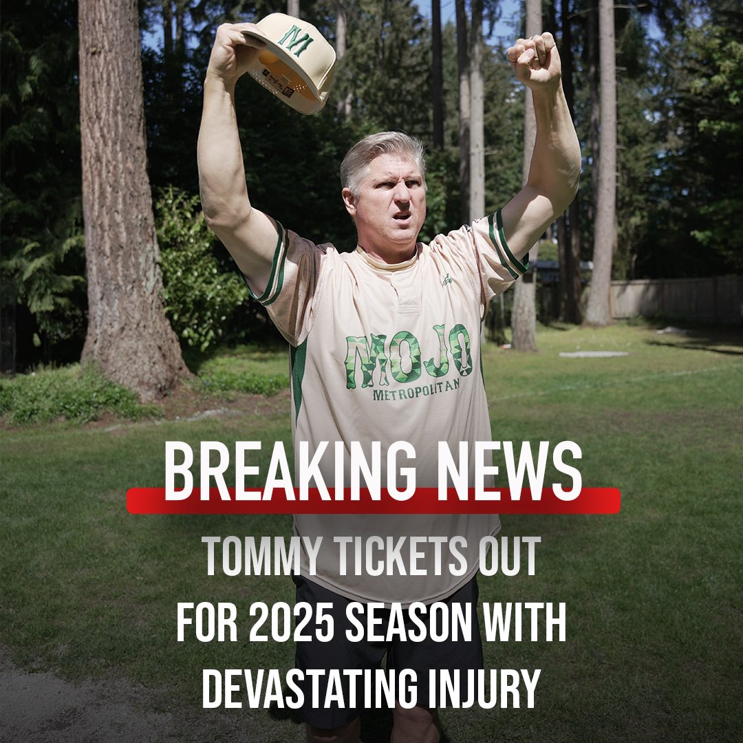 awawiffle's tweet photo. 🚨Breaking News🚨

Tom “Tommy Tickets” Blahous has sustained a season ending UCL injury after blowing out his arm in a 4-8 loss on Monday.

He will be under going Tommy Tickets Surgery (Wiffle Ball’s Version of Tommy John) on his UCL and hopes to return in 2026.

#dingersornothing