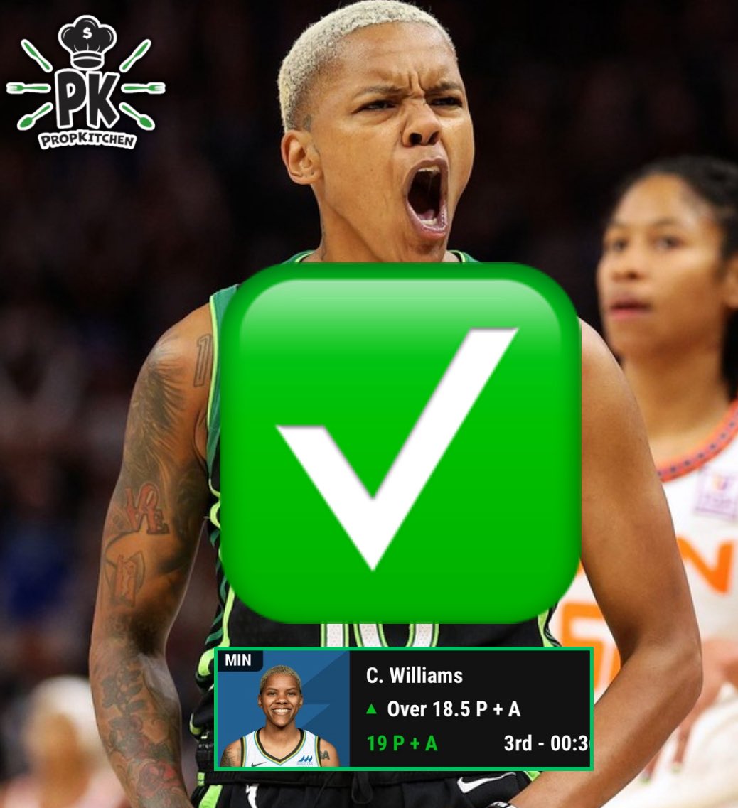 𝗖𝗼𝘂𝗿𝘁𝗻𝗲𝘆 𝗪𝗶𝗹𝗹𝗶𝗮𝗺𝘀 “𝗢” 𝟭𝟴.𝟱 𝗣𝗔 ✅

3rd quarter cash! Getting on a nice little run with WNBA 🔥 

❤️ IF YOU CASHED!
