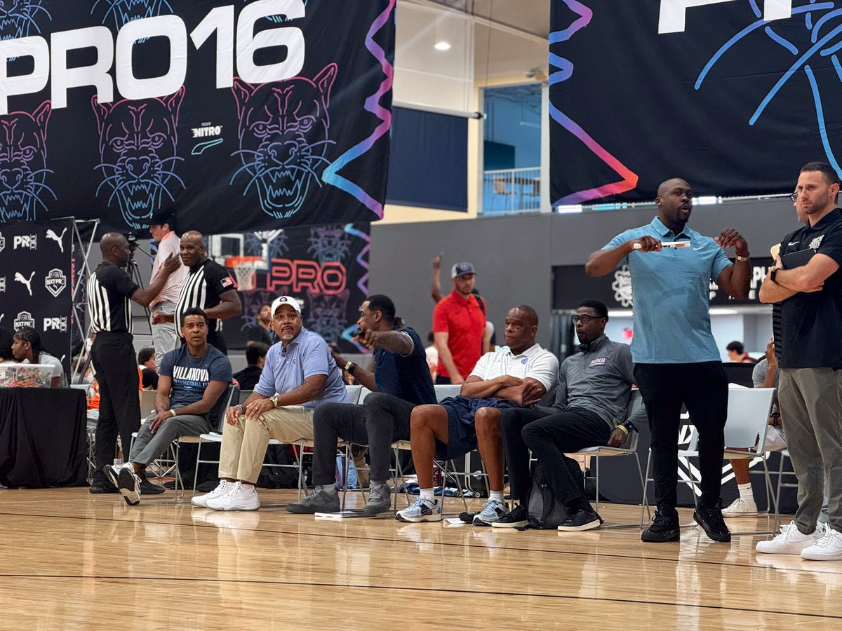 Cory Smith (@rcorysmith) on Twitter photo UNC head coach Hubert Davis and Georgetown head coach Ed Cooley sitting on the sidelines to watch Tre Mann Elite vs. Team Museum at the Puma Pro16 Finals.
<a href="/PRO16League/">PRO16/NXTPRO League</a> | <a href="/NxtProHoops/">NXTPRO Hoops</a> UNC head coach Hubert Davis and Georgetown head coach Ed Cooley sitting on the sidelines to watch Tre Mann Elite vs. Team Museum at the Puma Pro16 Finals.
<a href="/PRO16League/">PRO16/NXTPRO League</a> | <a href="/NxtProHoops/">NXTPRO Hoops</a>
