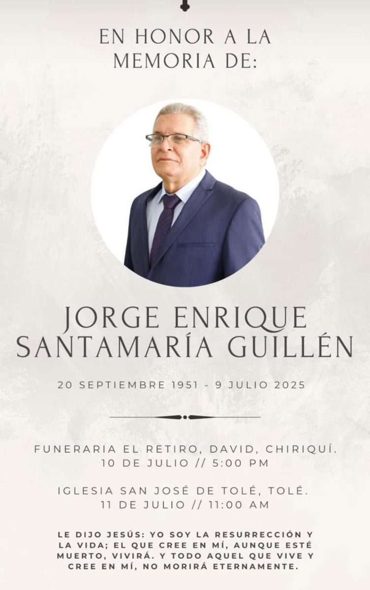 Hasta pronto Ing. Jorge Enrique Santamaría Guillén. 
Le expresamos a todos sus familiares y amigos nuestras condolencias. 
Que el Señor reciba su alma y la lleve al descanso eterno. 
Paz a su alma!