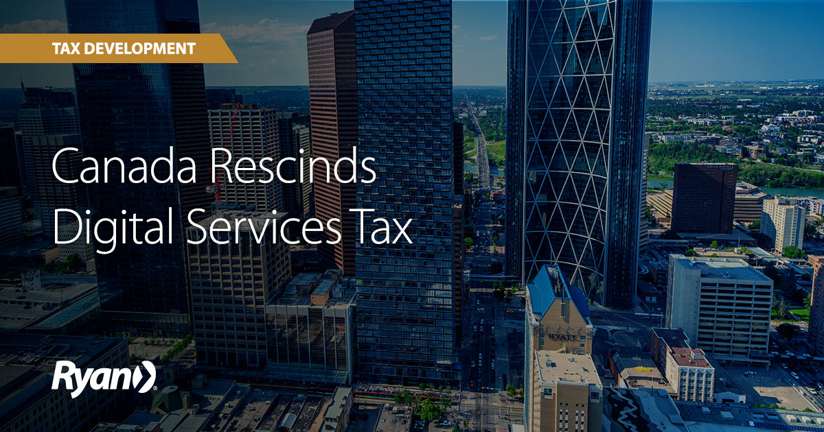 📝 On June 29, 2025, the federal government announced that Canada intends to rescind its digital services tax to advance negotiations with the United States on a comprehensive trade and security agreement. Learn more here: tax.ryan.com/sut-tax-develo…