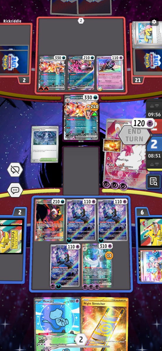 Online tournaments are so funny because I’ll put 2 completely dead cards in my deck for jokes and suddenly get 10 messages asking about the cards 😭😭