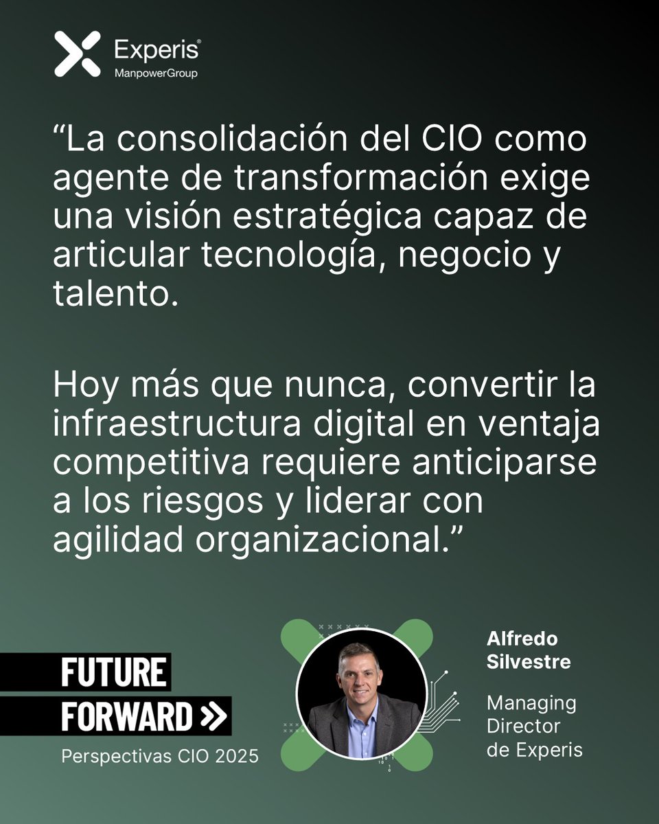 Frase de nuestro managing director <a href="/agssilvestre/">Alfredo Silvestre</a> sobre el gran desafío que tienen los líderes IT en las organizaciones. 💬

Descargá el estudio completo con información de +1300 personas que están liderando la transformación digital: 
blog.manpowergroup.com.uy/principales-de… ⏪

#ExperisUY #CIO