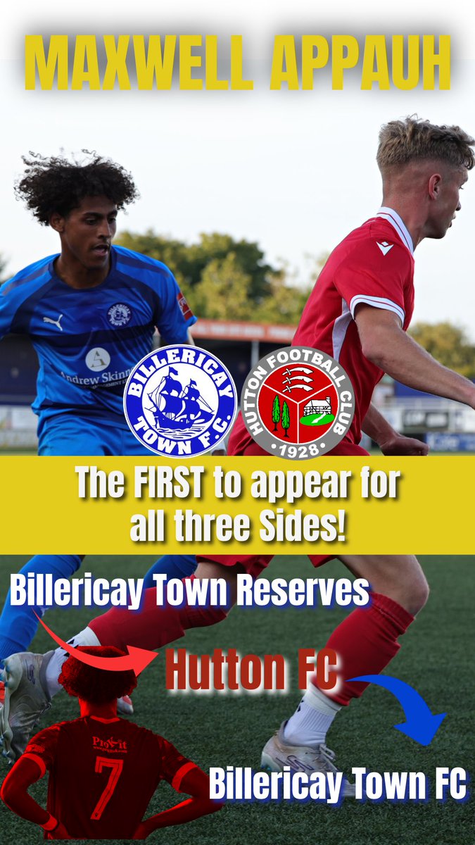 huttonfc (@huttonfc) on Twitter photo Proud Partnership Milestone!
We’re thrilled to see the first-ever player represent all three teams. A true testament to the incredible pathway created through our partnership with <a href="/BTFC/">Billericay Town FC</a>!Over the past 2 seasons, 4 players have been cross-signed to both clubs’ first teams 🔴🔵⚪️ Proud Partnership Milestone!
We’re thrilled to see the first-ever player represent all three teams. A true testament to the incredible pathway created through our partnership with <a href="/BTFC/">Billericay Town FC</a>!Over the past 2 seasons, 4 players have been cross-signed to both clubs’ first teams 🔴🔵⚪️