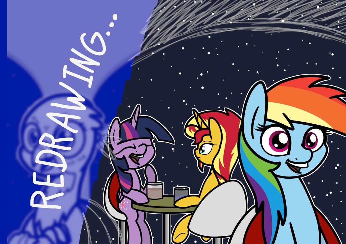 EwoudCPonies's tweet image. Twilight Sparkle has joined the scene.
Day three of this multi-day drawing.
tumblr.com/ewoudcponies/7…
#mlp #mlpart #mlpfim #rainbowdash #twilightsparkle #sunsetshimmer