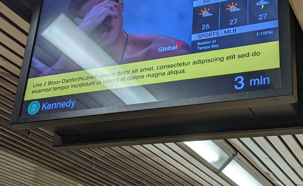 Me: What's the delay on Line 2 about?

TTC: lorem ipsum