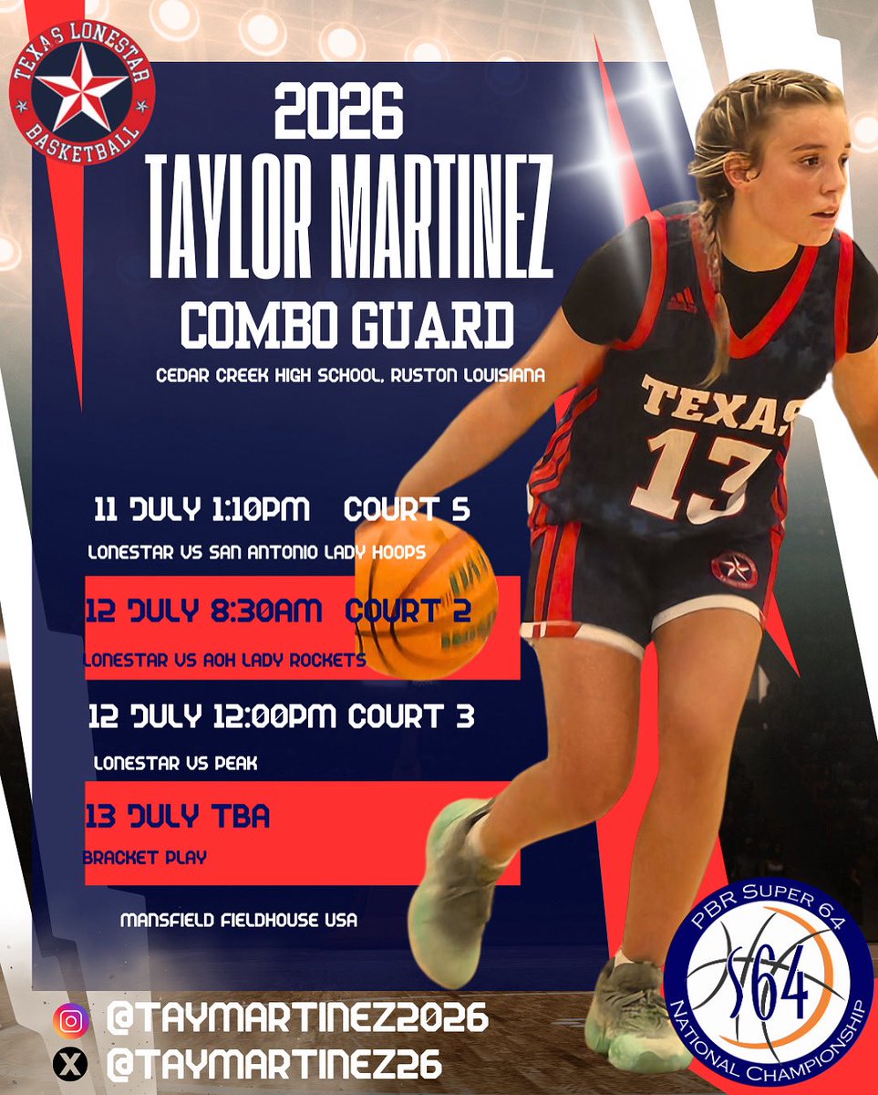 Toni Martinez (@2coaches4life) on Twitter photo 📣 Last Live period for #13!
💫 The future is bright.
🏀 The mission is clear.
🙌 The joy is real.
Now go hoop, <a href="/Taymartinez26/">Taylor Martinez</a> . You’ve done the work. Play free, play with joy—God’s got you through the process.
#TayMartinez2026 #PointGuardLife #CollegeCoaches #GodsPlan 📣 Last Live period for #13!
💫 The future is bright.
🏀 The mission is clear.
🙌 The joy is real.
Now go hoop, <a href="/Taymartinez26/">Taylor Martinez</a> . You’ve done the work. Play free, play with joy—God’s got you through the process.
#TayMartinez2026 #PointGuardLife #CollegeCoaches #GodsPlan