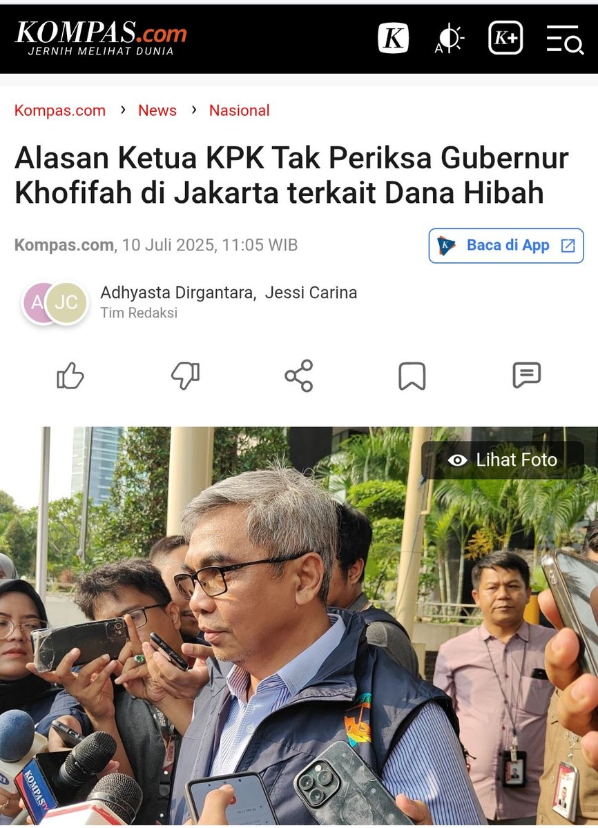 Ha......"Demi Efisiensi".
Sepertinya KPK lagi melawak.
😠