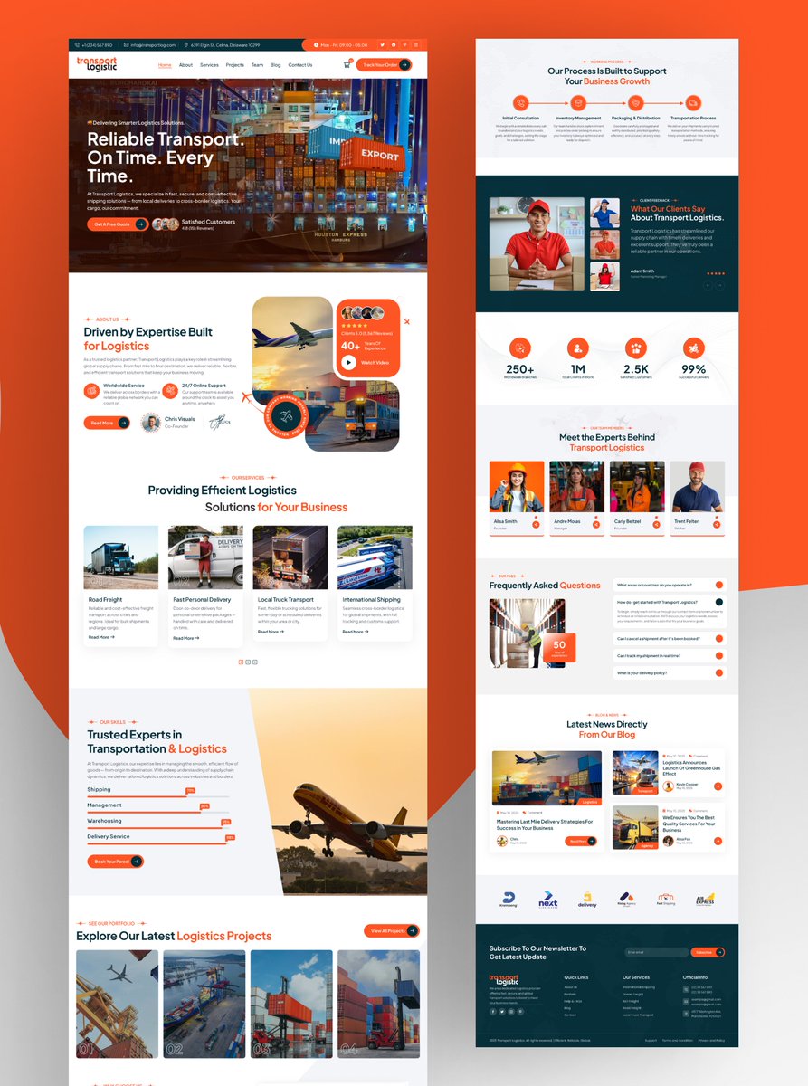 chris_visuals55's tweet image. Transport and Logistics Company Website ✨