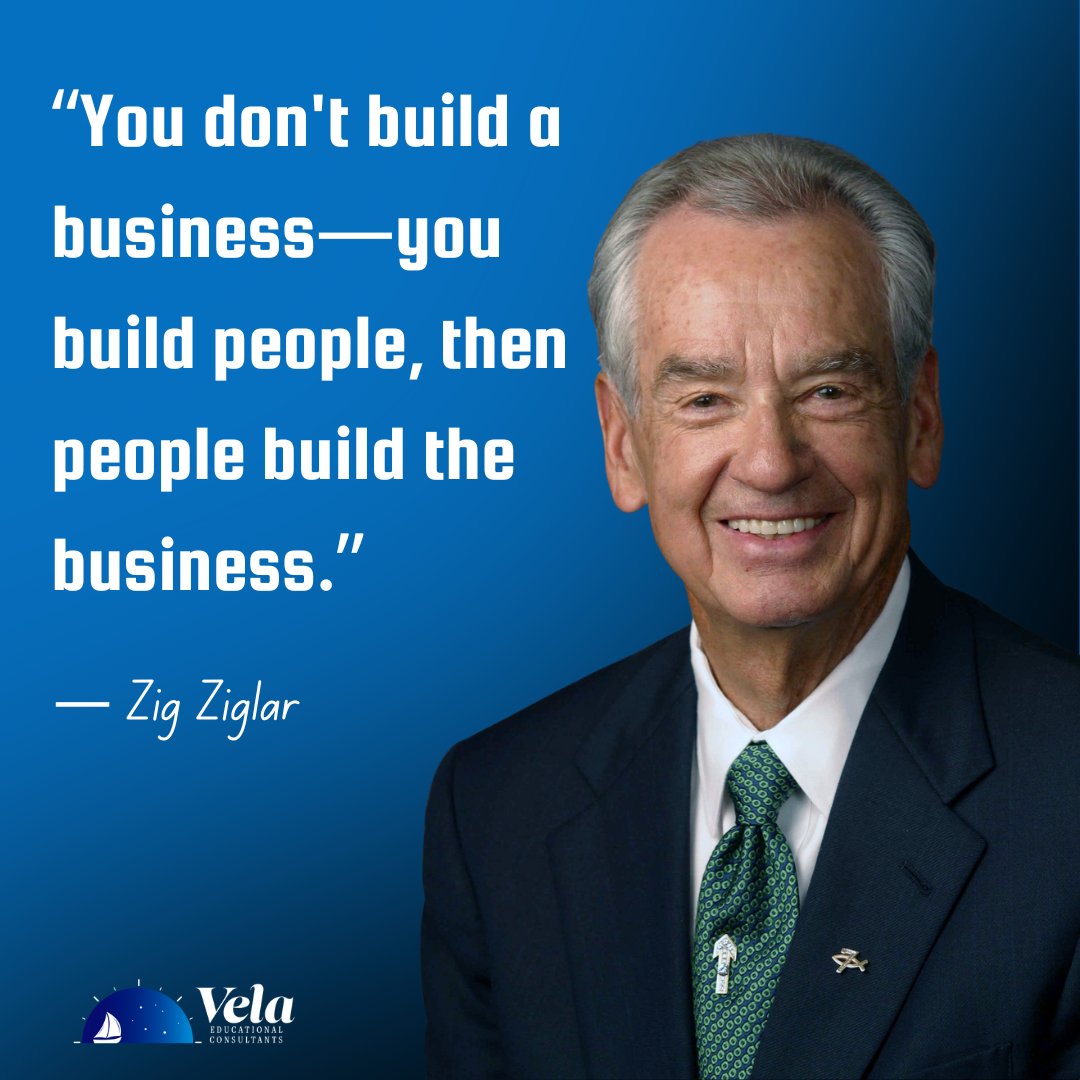 MSadorf03's tweet image. “You don't build a business—you build people, then people build the business.”
— Zig Ziglar
At Vela Consultants, we focus on building capacity within schools and organizations—developing leaders and teams that drive long-term success. It's about trust, support, and shared…