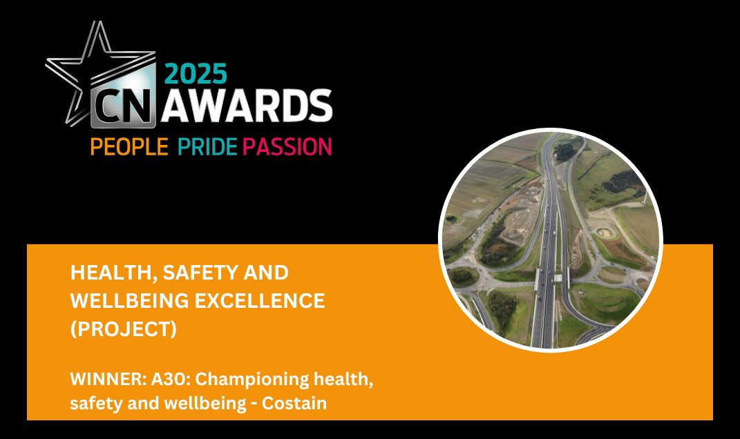 Construction News (@cnplus) on Twitter photo The next award is for Health, Safety and Wellbeing Excellence (Project) goes to <a href="/CostainGroup/">Costain Group</a>. "Their focus on occupational health, comprehensive training, and strong leadership engagement fostered an impressive team ethos." #Congratulations #CNAwards The next award is for Health, Safety and Wellbeing Excellence (Project) goes to <a href="/CostainGroup/">Costain Group</a>. "Their focus on occupational health, comprehensive training, and strong leadership engagement fostered an impressive team ethos." #Congratulations #CNAwards