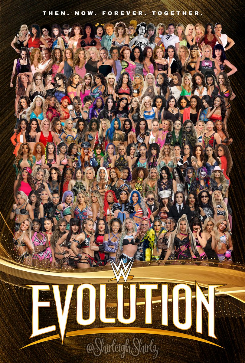 Shirleigh (@shirleighshirlz) on Twitter photo Then. Now. Forever. Together.
I managed to get over 150 women onto one poster to commemorate the second #WWEEvolution event.
Enjoy! Then. Now. Forever. Together.
I managed to get over 150 women onto one poster to commemorate the second #WWEEvolution event.
Enjoy!