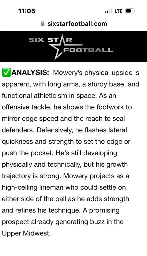 Grayson (@graysonmow) on Twitter photo Thank you <a href="/sixstarfootball/">Six Star Football | PLUS+</a> and <a href="/GoJacksFB/">SDSU Football</a> for the scouting report and the recognition! Thank you <a href="/sixstarfootball/">Six Star Football | PLUS+</a> and <a href="/GoJacksFB/">SDSU Football</a> for the scouting report and the recognition!