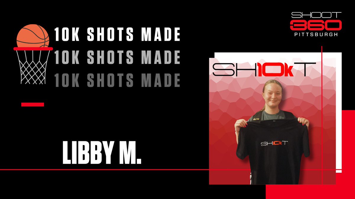 shoot360pgh's tweet image. 🎯 Way to go, Libby M! You’ve officially hit your first Shots Made milestone with 10K Shots Made at Shoot 360 Pittsburgh. This is just the beginning - keep shooting for greatness!