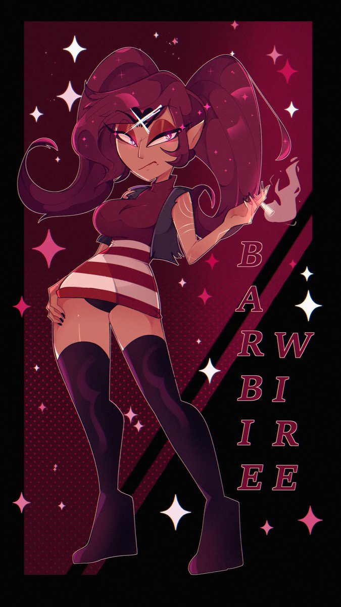 kaylefth's tweet image. Some things happened in my life that left me in a deep depression, but today I feel ready to come back here on X! I drew a human version of Barbie Wire
I love her!!! 
#HelluvaBossFanart #helluvaboss #BarbieWire
