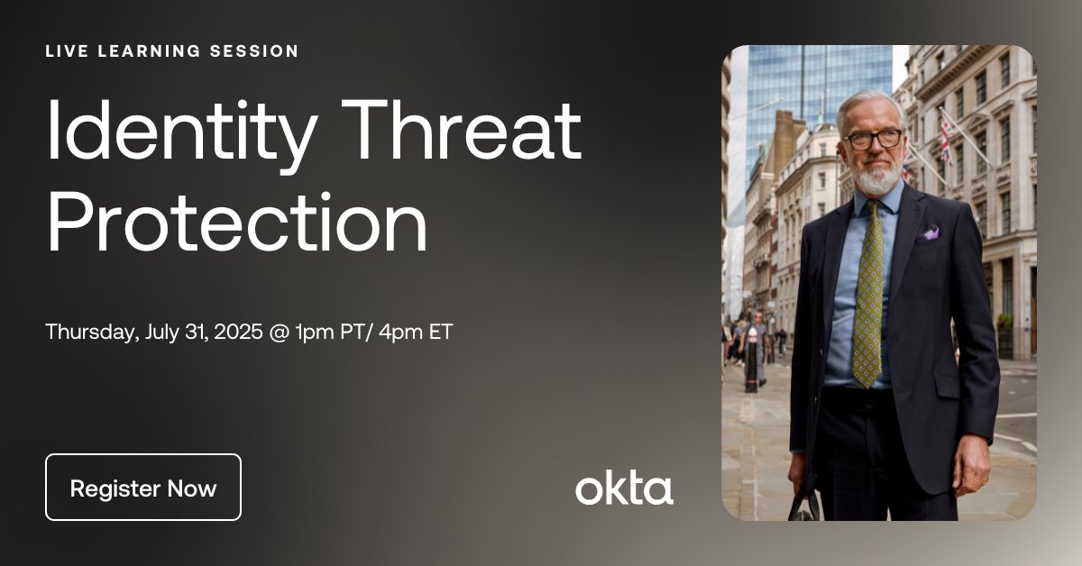Okta Customer Support (@oktasupport) on Twitter photo Ready to fortify your defenses against identity-based attacks? π‘οΈ
Secure your spot in the July 31st session and level up your cybersecurity skills: bit.ly/40c5AEx
*ππ¦π΄π΄πͺπ°π― π°π§π§π¦π³π¦π₯ π’π΄ π±π’π³π΅ π°π§ π΅π©π¦ ππΉπ±π¦π³π΅ ππ¦π’π³π―πͺπ―π¨ ππ’π΄π΄ Ready to fortify your defenses against identity-based attacks? π‘οΈ
Secure your spot in the July 31st session and level up your cybersecurity skills: bit.ly/40c5AEx
*ππ¦π΄π΄πͺπ°π― π°π§π§π¦π³π¦π₯ π’π΄ π±π’π³π΅ π°π§ π΅π©π¦ ππΉπ±π¦π³π΅ ππ¦π’π³π―πͺπ―π¨ ππ’π΄π΄