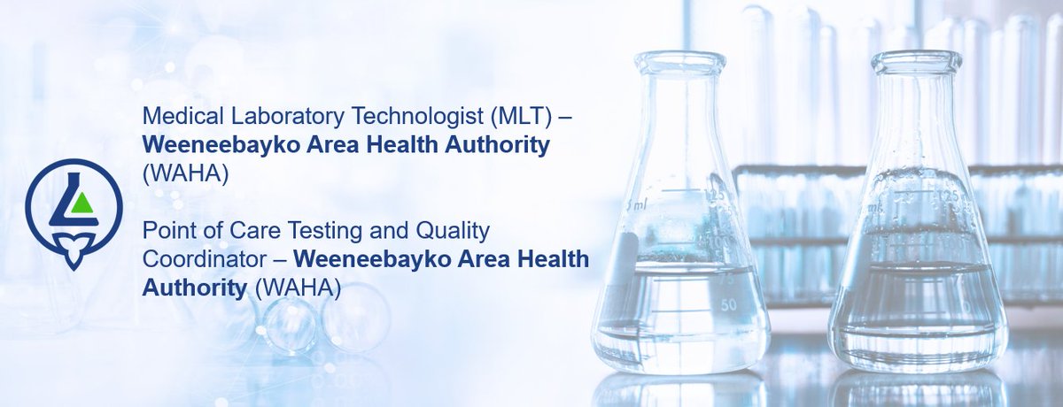 In case you missed these unique opportunities, we are pleased to feature a Point of Care Testing and Quality Coordinator, and MLT job positions at the Weeneebayko Area Health Authority (WAHA) on our job board. Visit our website for more information: cmlto.com/mlt-job-board-…