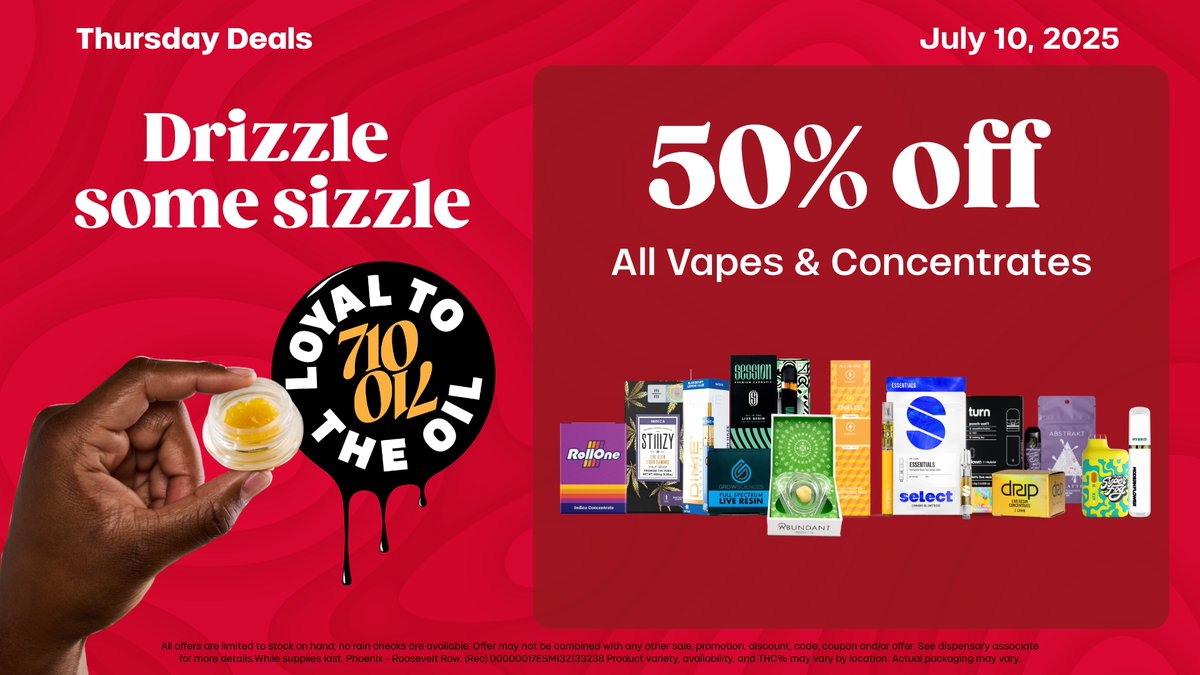 trulieve_az's tweet image. 🔥 Drizzle some sizzle on your day! 🔥 Elevate your vibes with smooth hits and big savings — today only! ✨💨🛒
trulieve.com/discover/promo…