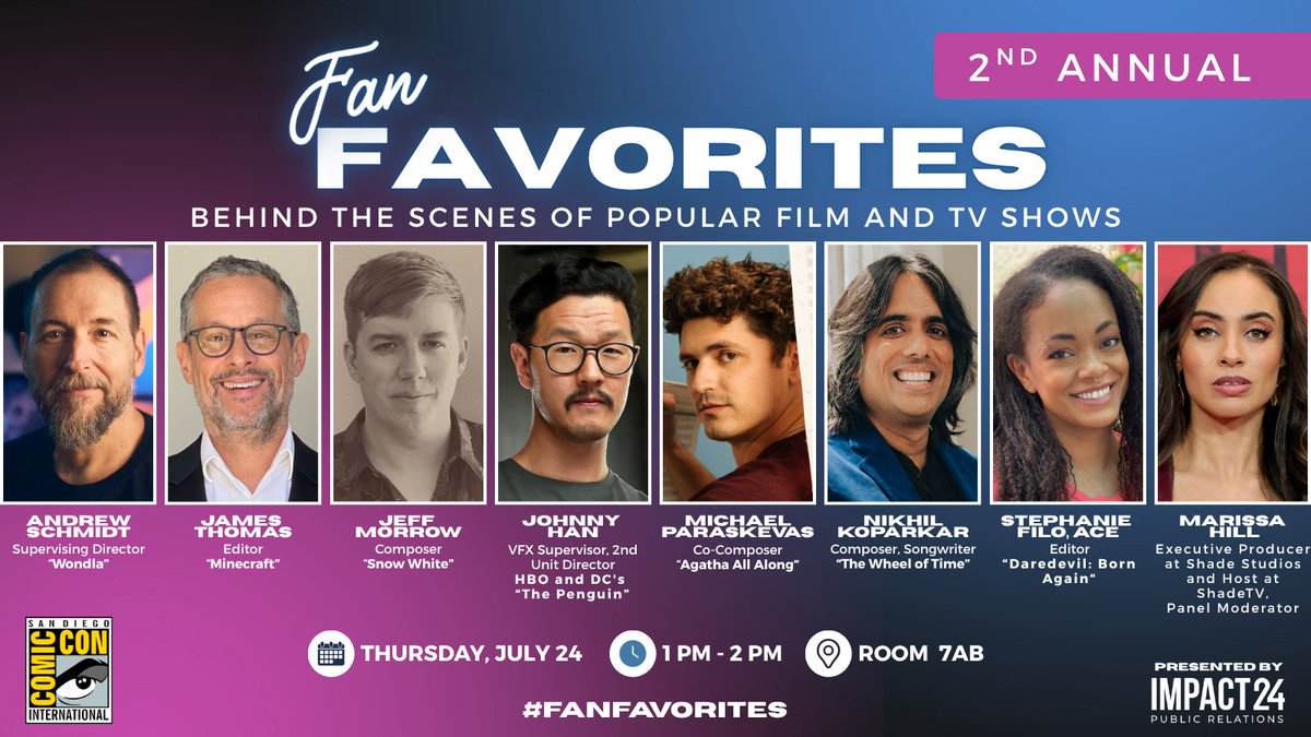 ShadeTV_247's tweet image. I'm THRILLED to announce that my panel from last year, #FanFavorites is back at San Diego Comic Con! This panel is stacked with creatives that play major roles in the best storytelling on your favorite movies and TV shows today at the biggest pop culture gathering in the world.…