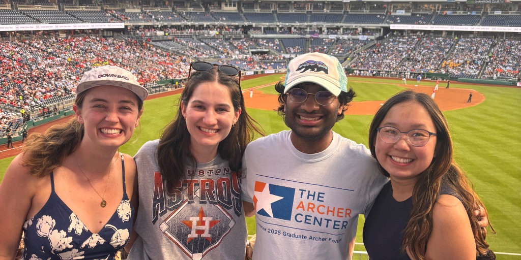 UTHealthHouston's tweet image. 5 #UTHealthHouston students are spending the summer in Washington, D.C. as Graduate Archer Fellows, gaining hands-on experience through full-time internships aligned with their policy interests. From health care to public service, they’re shaping their futures.