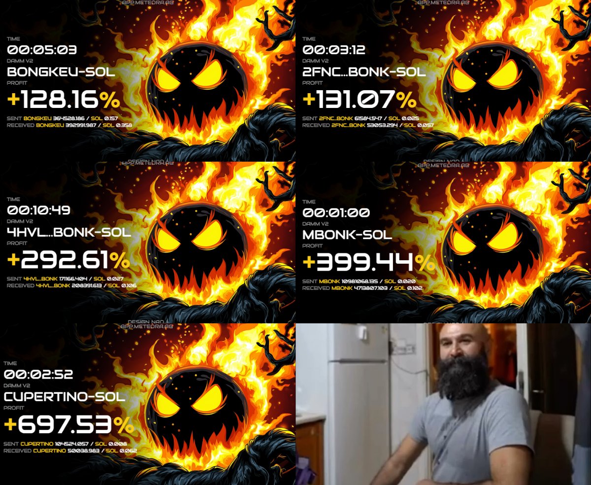 Daily DAMM V2 wins - Day 4-5-6

Due to the market conditions i didnt open many pools at last 3 days but i will keep grinding

<a href="/MetturkDAO/">Metturk</a> <a href="/MeteoraAG/">Meteora</a> <a href="/met_lparmy/">LP Army</a>