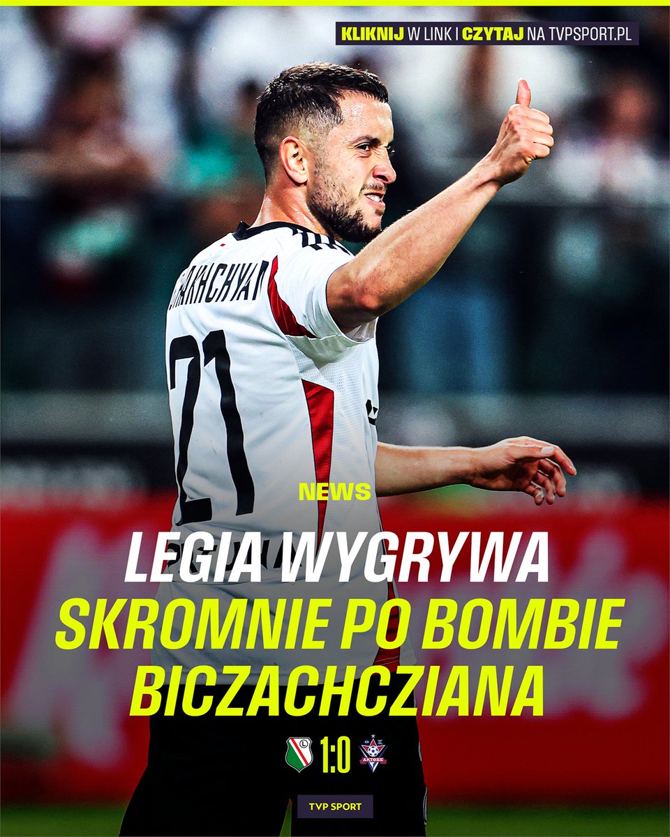 Legia Warszawa bliżej awansu do 2. rundy kwalifikacji Ligi Europy... ale spokojnie spać nie może.

📲 Skromna wygrana Legii  👉 sport.tvp.pl/87773014/