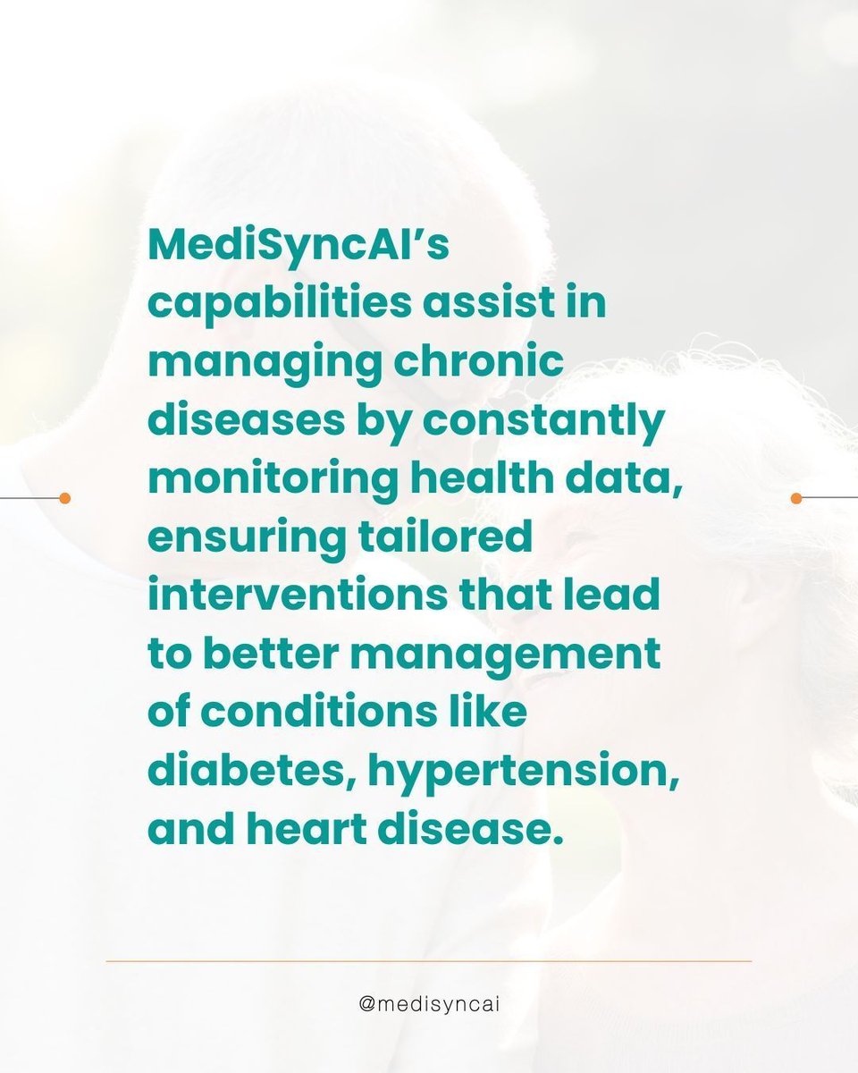 MediSyncAI's tweet image. Predict problems before they escalate.
With MediSyncAI, AI-powered insights mean fewer emergencies, lower costs, and better outcomes.
Smarter care starts here → medisyncai.com
#AIInHealthcare #PredictiveCare #MediSyncAI #HealthTech