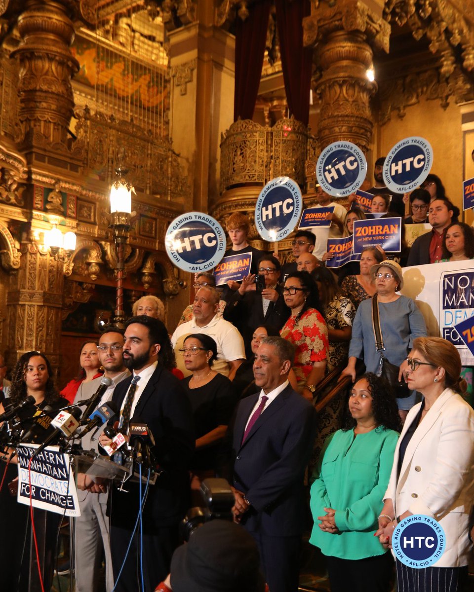 NYHTC's tweet image. We were incredibly proud to join @EspaillatNY for his endorsement of @ZohranKMamdani today. As Congressman Espaillat emphasized, it’s time to unify around our Democratic nominee. We look forward to continuing to build our winning coalition!