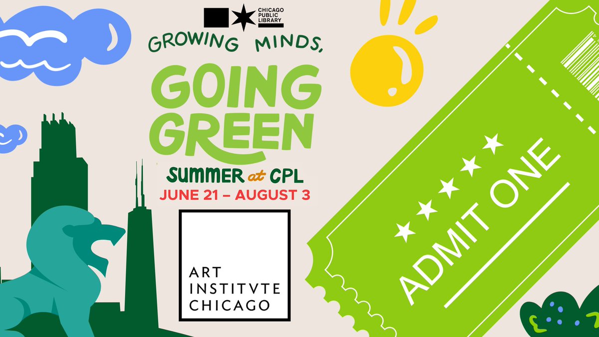 chipublib's tweet image. Let the fun begin! Get your #SummerAtCPL Activity Guide today to receive a FREE family pass to the @artinstitutechi along with resources to help your family #GoGreen. Stop by your local branch to get your guide today!
Learn more about Summer at CPL: chi.gov/summer