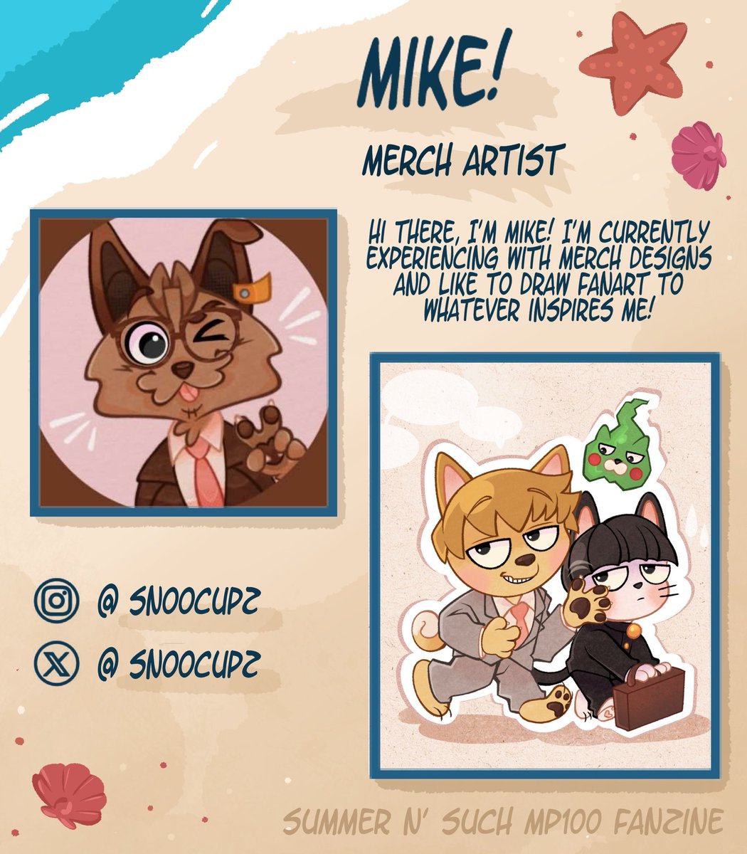 summersnsuch's tweet photo. MERCH PREVIEWS
Next up we have: @Snoocupz with postcards 

“Hi there, I’m Mike! I’m currently experiencing with merch designs and like to draw fanart to whatever inspires me!”

Preorders are open! Link in bio ☀️

#mp100 #fanzine https://t.co/L9NV2Zouw0