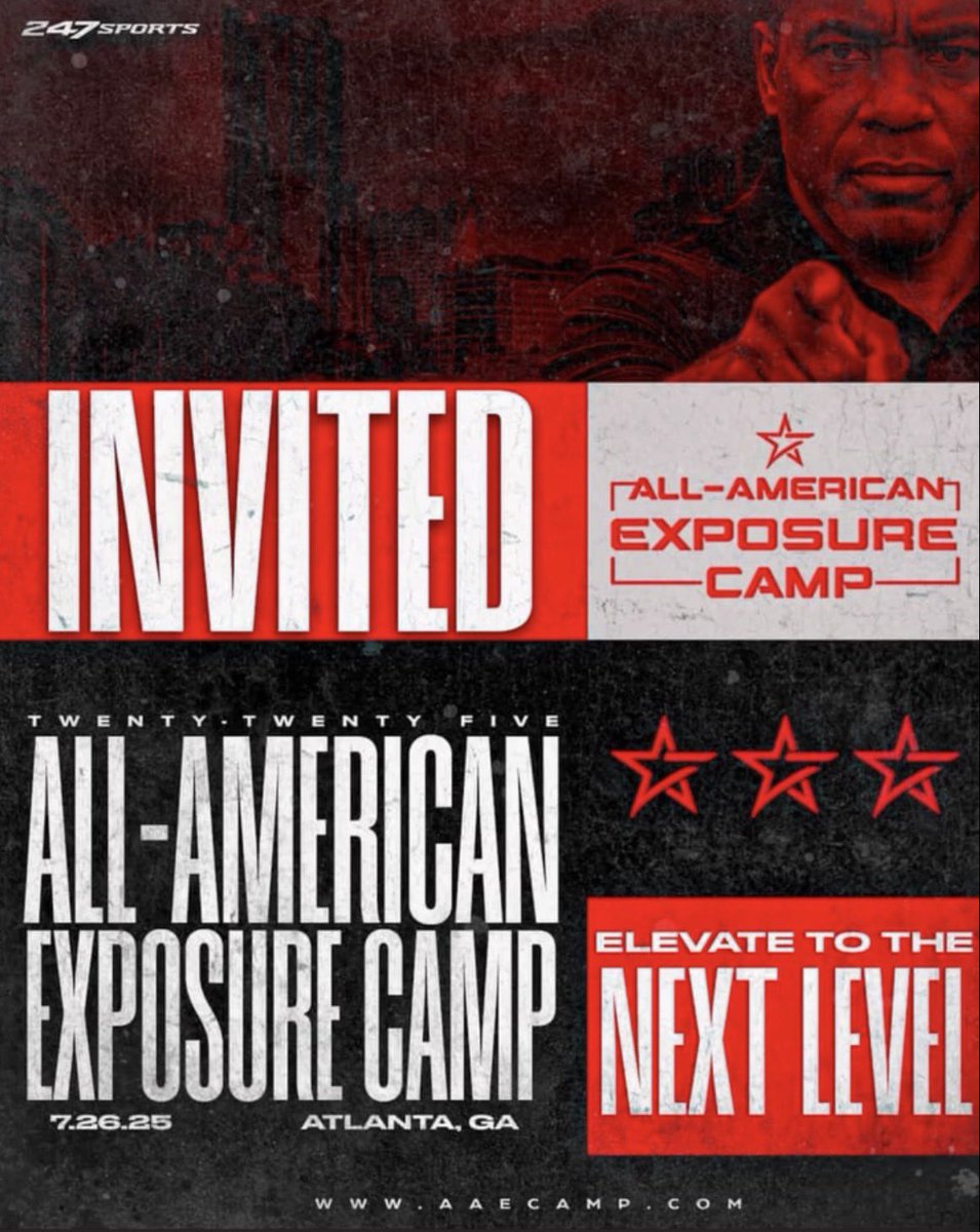 A11Micah's tweet image. Blessed to have an invite to the All-American Exposure camp 馃檹馃従 @AAECamp @HamptonFBall @FabianWhylly @Cjoakley89 @mark_myers34