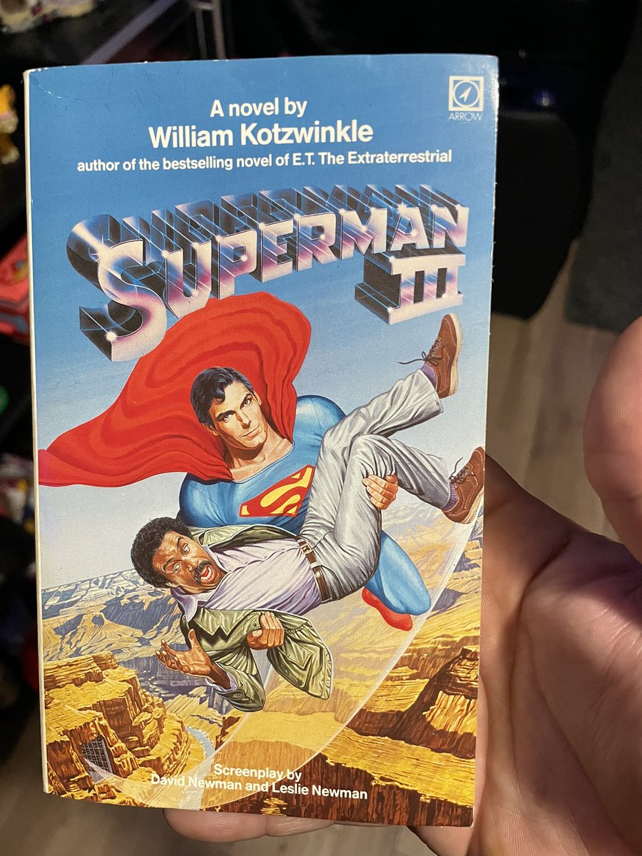 Charlton_Hero's tweet image. Getting excited over seeing the new #Superman movie tonight!!In preparation I broke out this classic novelization of my favourite Supe’s film.. yes the one and only #Superman3!!