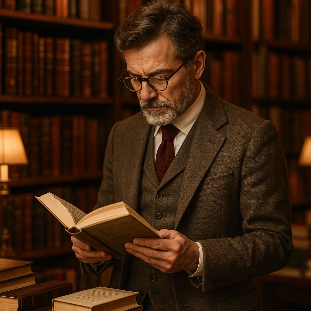 men_mode's tweet image. "Curating knowledge with classic elegance 📖 Because great minds deserve great style 🤓 #BookLovers

#lamodemens
 #TweedStyle #AcademicElegance"