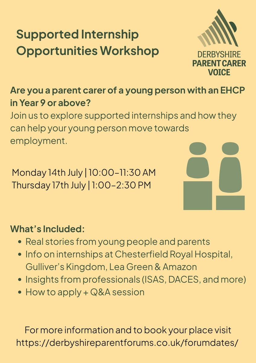 Shout out for our up coming sessions next week on internships. To find out more and book visit our website.