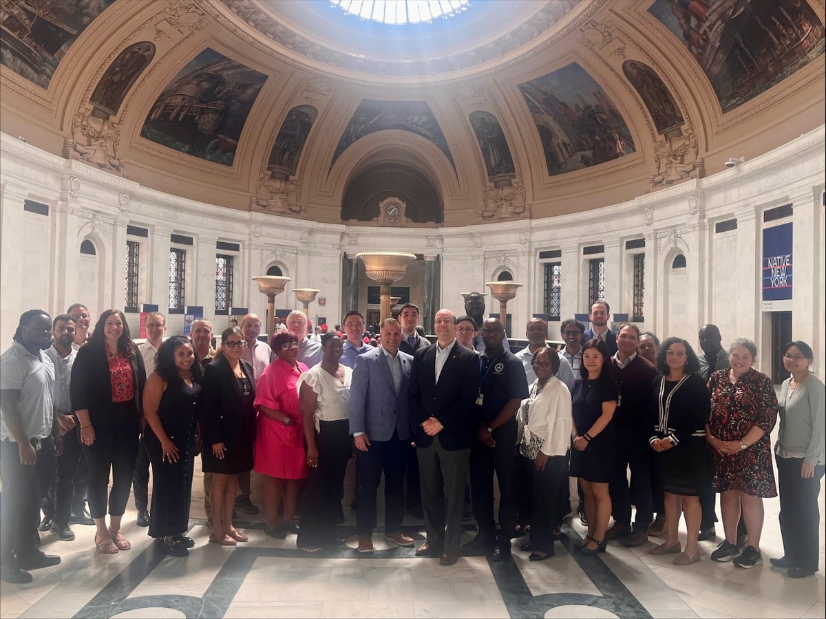 FTA_DOT's tweet image. This week, FTA Senior Advisor Marc Molinaro joined Regional Administrator Mike Culotta and the Region 2 team in New York for a fireside chat in the historic Collector’s Room of the Alexander Hamilton U.S. Custom House. Advisor Molinaro spoke about the life-changing impact of…
