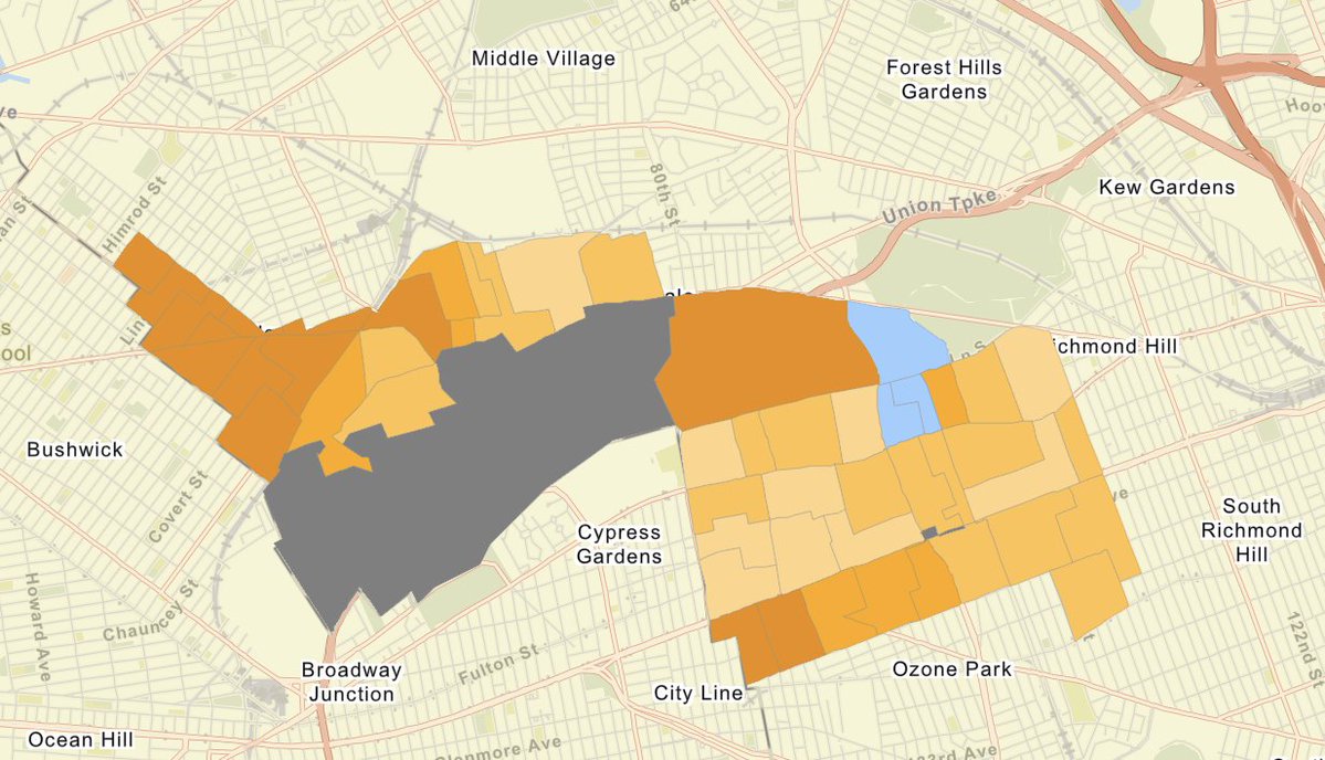 MichaelLangeNYC's tweet image. Zohran Mamdani only lost three precincts in all of Jenifer Rajkumar's Assembly District (Ridgewood, Glendale, Woodhaven).
Pre-RCV, Mamdani won her district by 36 points.
Rajkumar, an ally of Mayor Eric Adams, ran for Public Advocate, losing by 55 percent. One to watch in 2026.