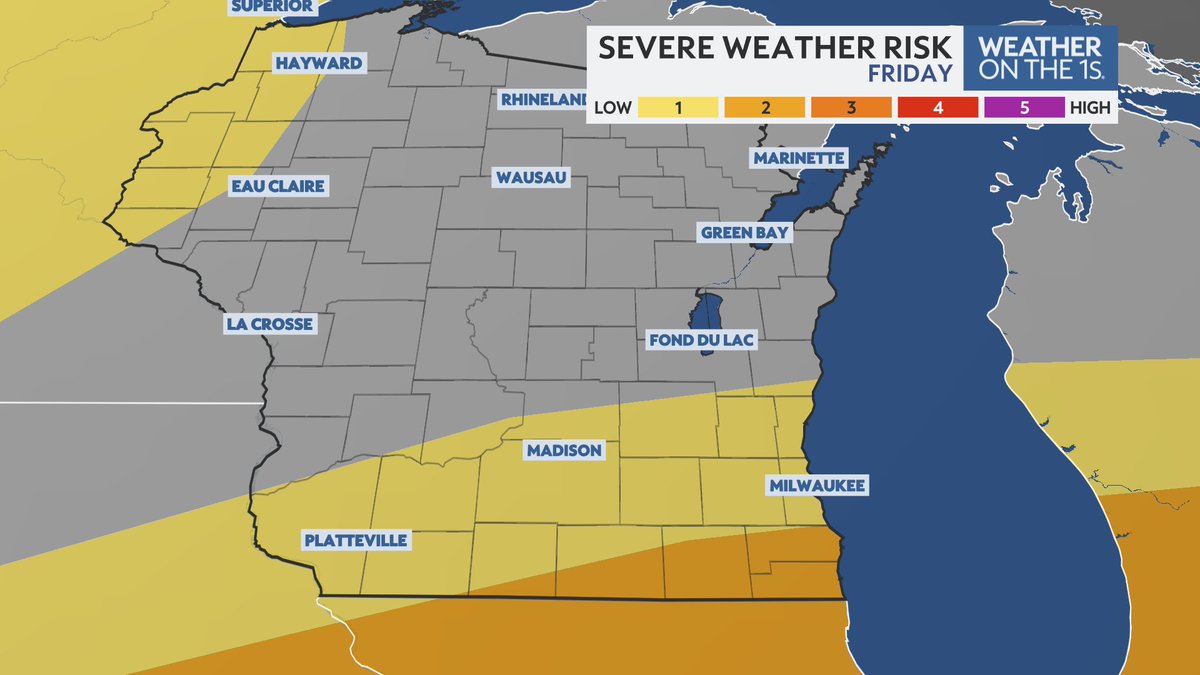 WeatherKirchner's tweet image. Keep the umbrellas handy! Be ready for a few quick showers and storms this evening, with more overnight (mainly on the south side of the state). After a rainy morning, we'll have to watch for strong storms again late Friday. #wiwx