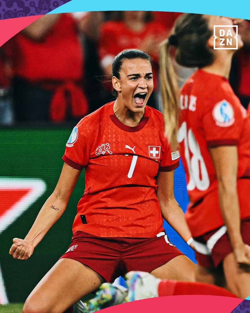 DAZN Women's Football (@daznwfootball) on Twitter photo Switzerland said why do it easy when you can do it iconic? 🇨🇭😤
Through to the quarter-finals for the first time ever, and what a way to do it! 🤯✨
#WEURO25 Switzerland said why do it easy when you can do it iconic? 🇨🇭😤
Through to the quarter-finals for the first time ever, and what a way to do it! 🤯✨
#WEURO25